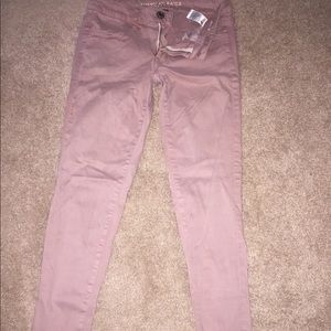 American Eagle Pink Stretch Skinny Jeggings